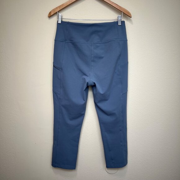 EDDIE BAUER Blue Traverse Trail High-Rise Capri Leggings Size Medium - Picture 2 of 7